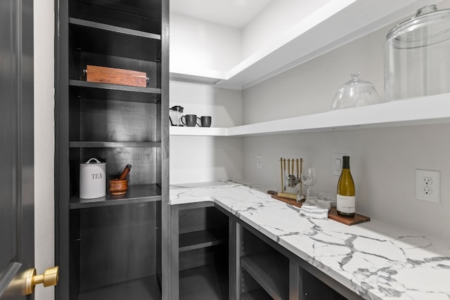 pantry featuring wine cooler