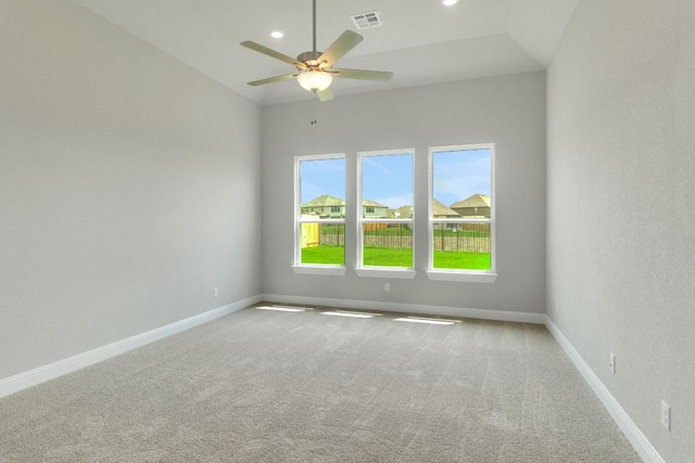 1320 Shelby Ln, Georgetown, TX 78628 - carpeted spare room featuring ceiling fan and recessed lighting