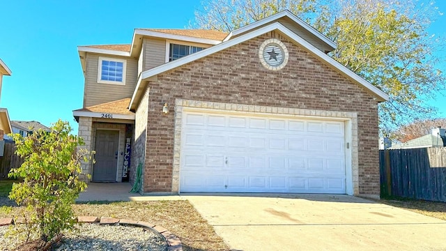 view of front property featuring a garage