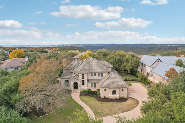 birds eye view of property