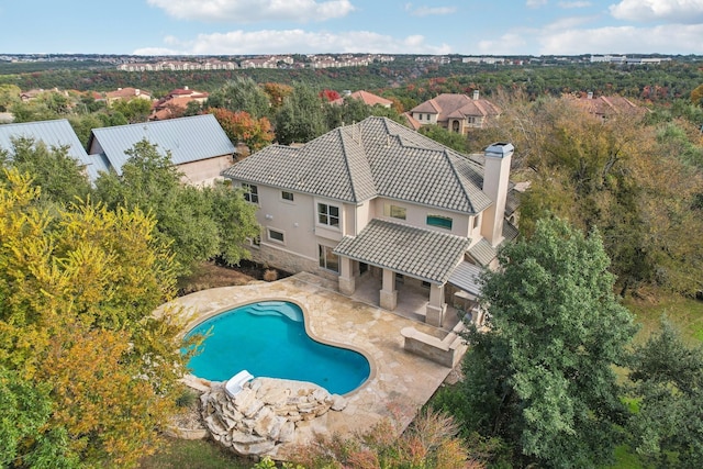 view of pool with a patio area