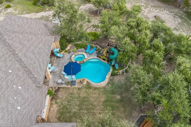 birds eye view of property