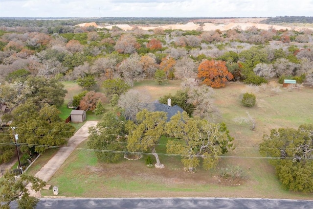 aerial view featuring a rural view