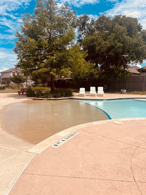 view of pool featuring a patio area