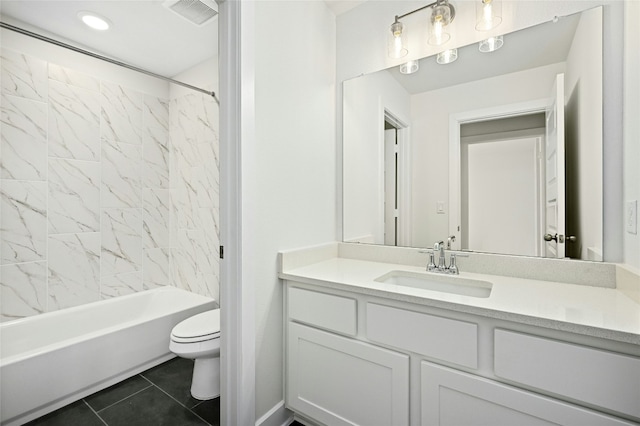 149 Golden Sage Ave, Georgetown, TX 78633 - full bath with vanity, tile patterned floors, and shower / bath combination