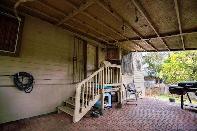 view of patio / terrace featuring grilling area