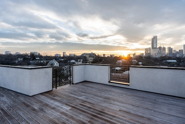 view of deck at dusk