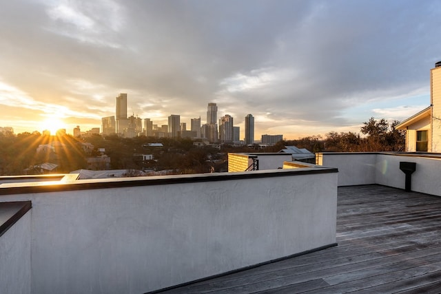 view of deck at dusk