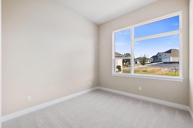 view of carpeted spare room