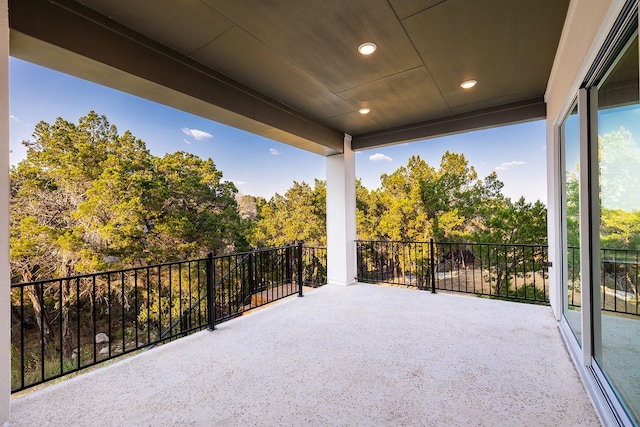 view of patio / terrace featuring a balcony