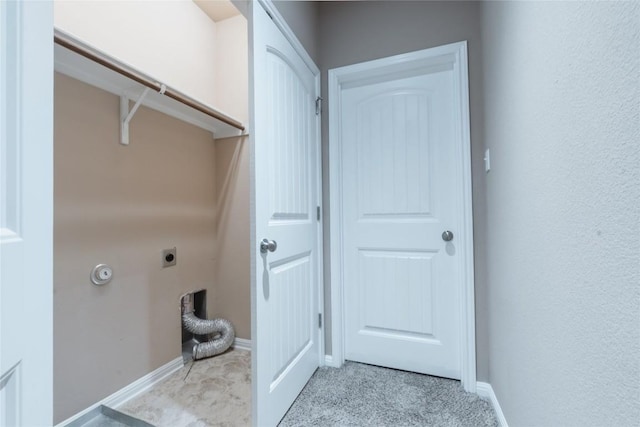 washroom featuring electric dryer hookup