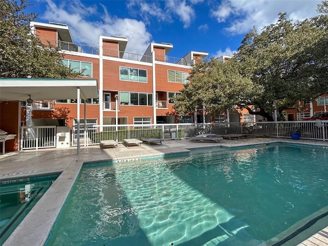 view of pool with a patio area