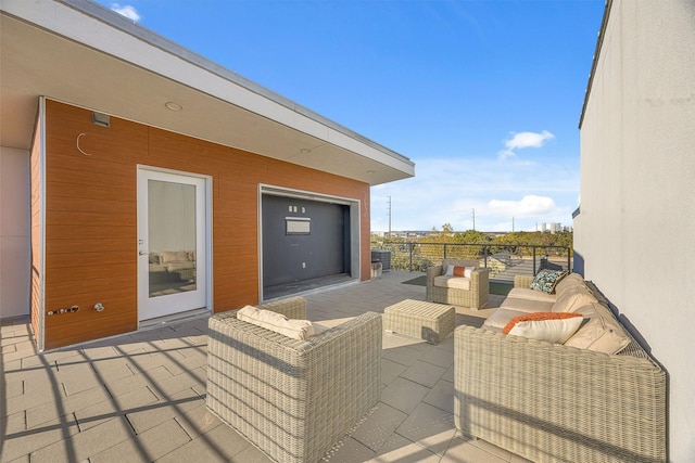 view of patio featuring outdoor lounge area