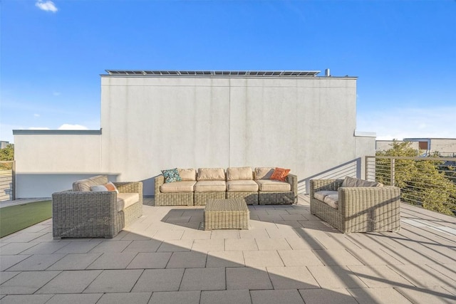 view of patio with an outdoor hangout area