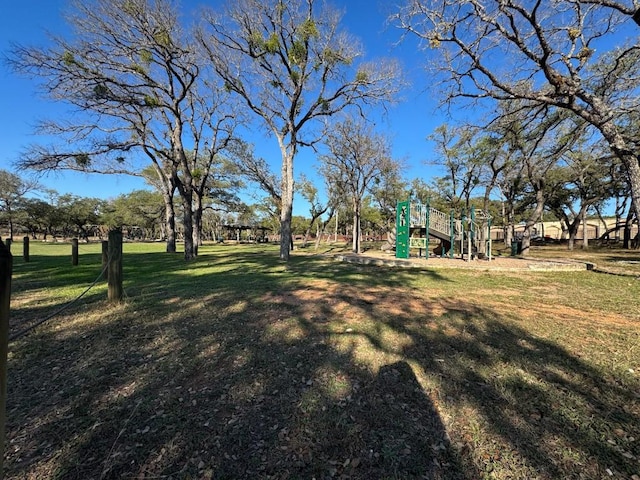 view of yard featuring a playground