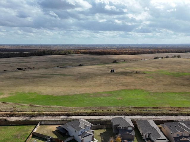 bird's eye view featuring a rural view