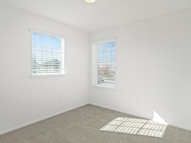 carpeted spare room with a wealth of natural light