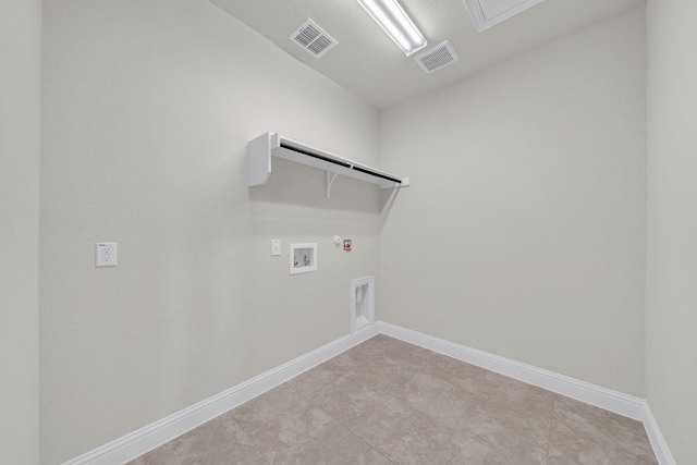 413 Canton Chase, Cibolo, TX 78108 - laundry room featuring gas dryer hookup, washer hookup, hookup for an electric dryer, and baseboards