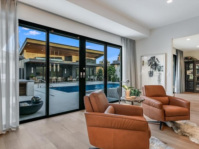 entryway featuring light hardwood / wood-style flooring