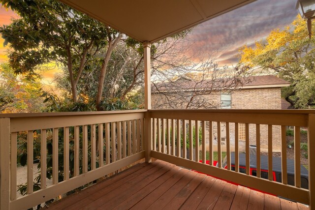 view of deck at dusk