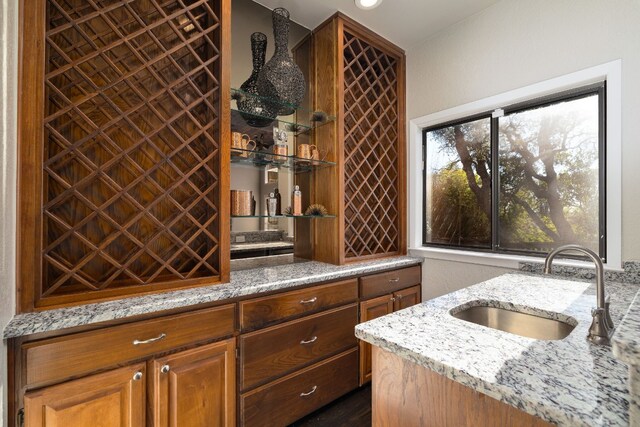 wine room featuring sink