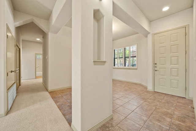 view of tiled foyer