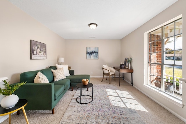 view of carpeted living room