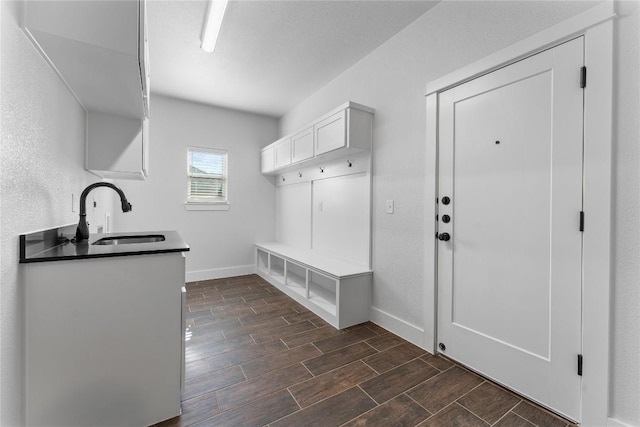 mudroom with sink