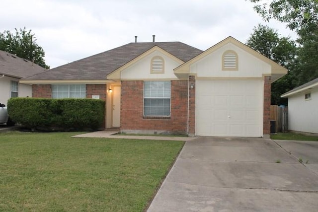 ranch-style house with a front yard