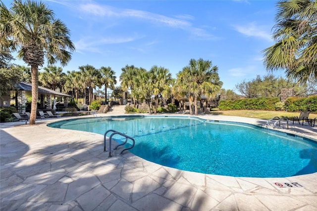 view of pool with a patio