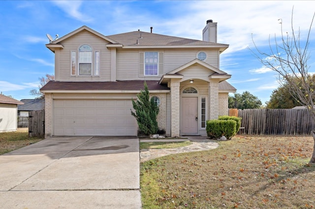 front of property featuring a garage