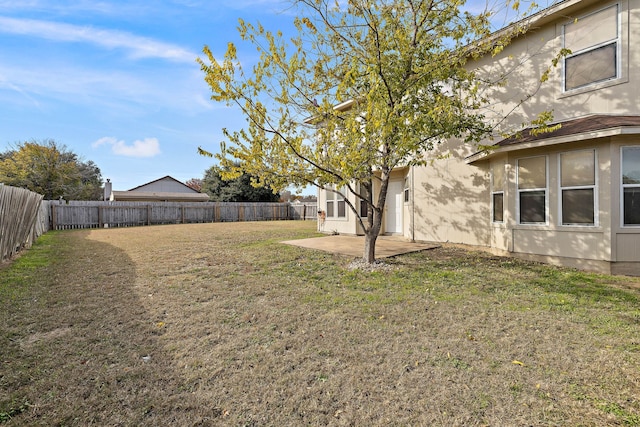 view of yard featuring a patio