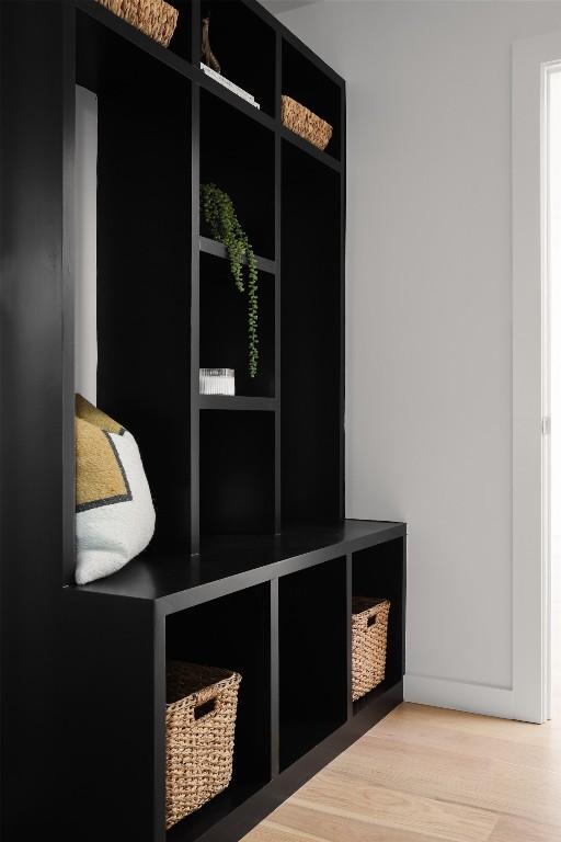 mudroom featuring wood finished floors