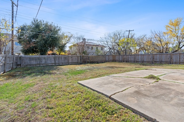 view of yard featuring a patio area