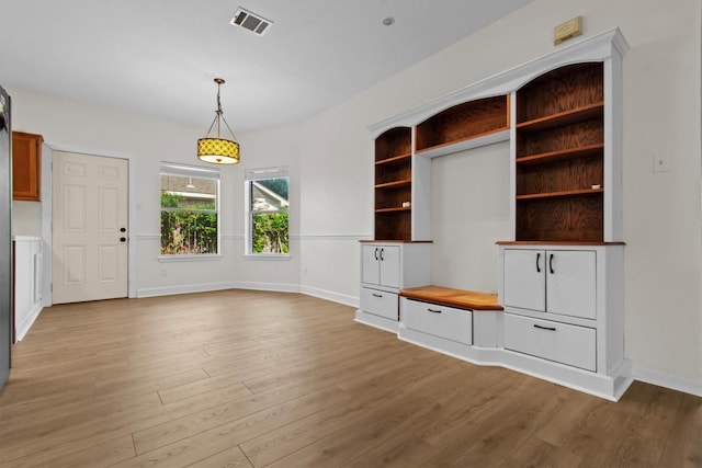 mudroom featuring light hardwood / wood-style flooring