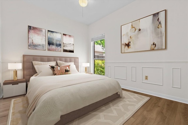 bedroom featuring hardwood / wood-style flooring