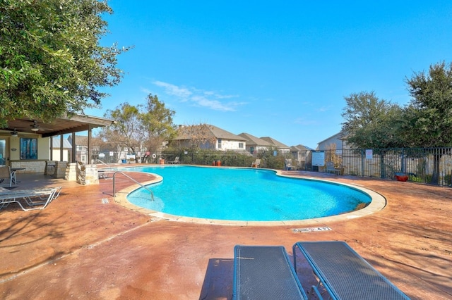 view of pool with a patio