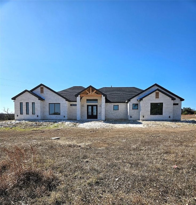 view of front of home with french doors