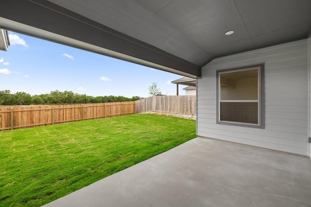 view of yard with a patio