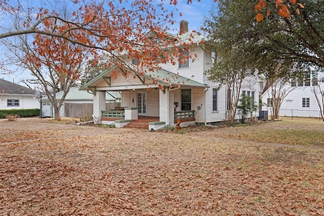 view of front of home featuring covered porch