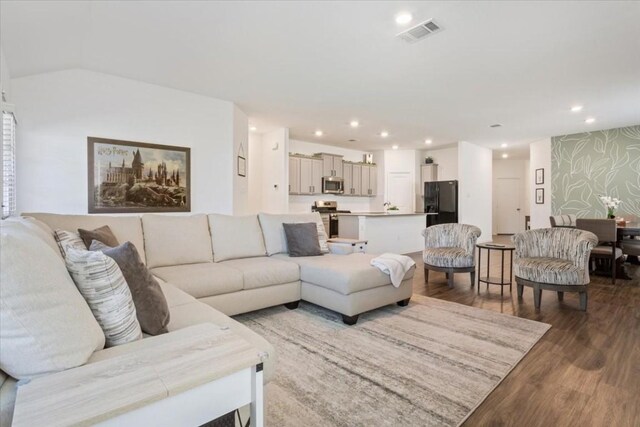 living room featuring wood-type flooring