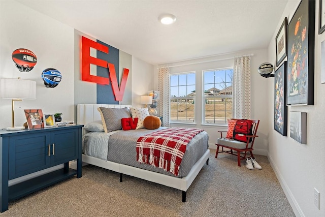 view of carpeted bedroom