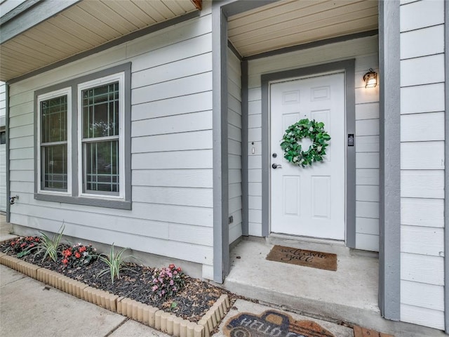 view of doorway to property