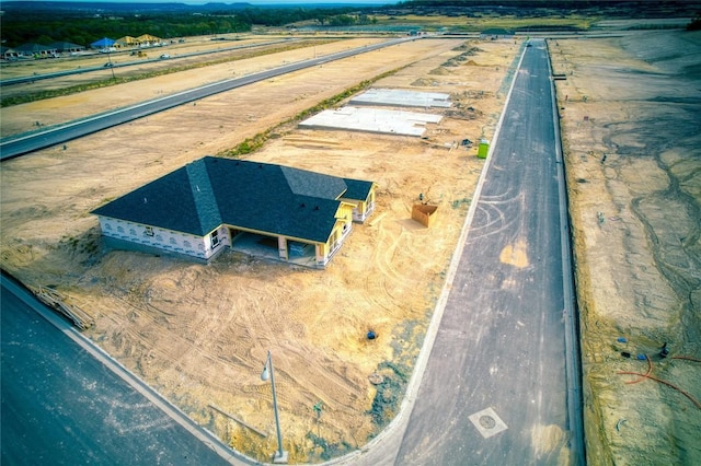 drone / aerial view featuring a rural view