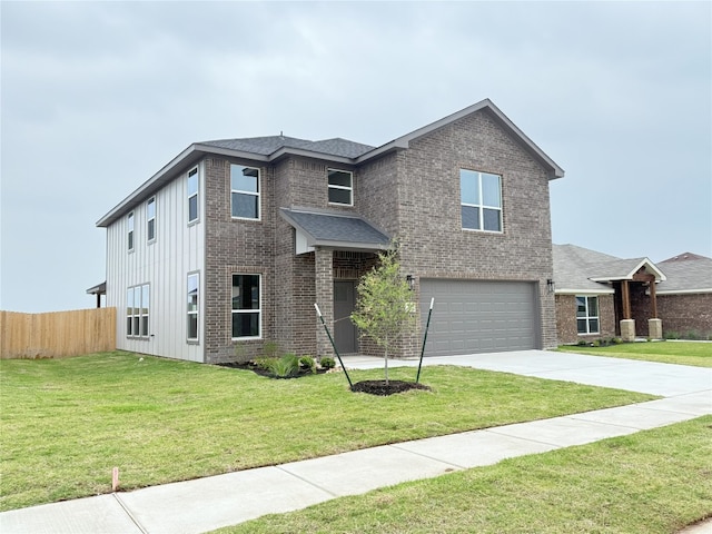 247 Fawn Ridge Dr, Copperas Cove, TX 76522 - traditional home featuring a garage, brick siding, board and batten siding, concrete driveway, and a shingled roof