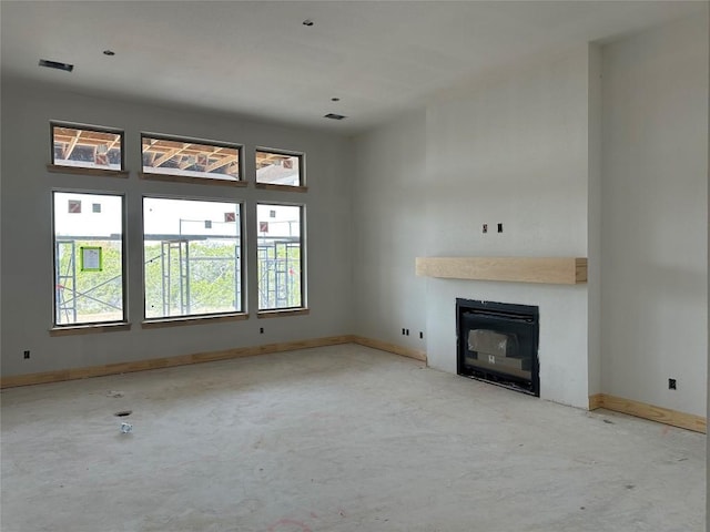 view of unfurnished living room