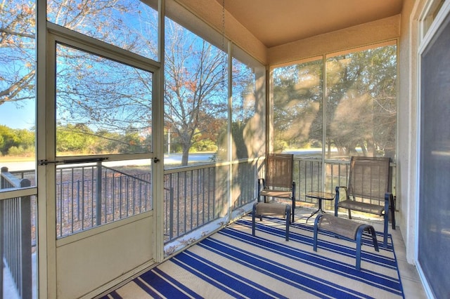 view of sunroom / solarium