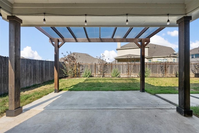 view of patio with a pergola