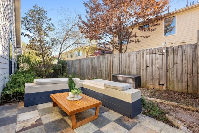 view of patio / terrace featuring a fenced backyard