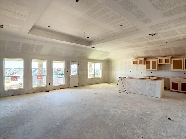 interior space with vaulted ceiling